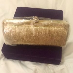 Golden bridal clutch